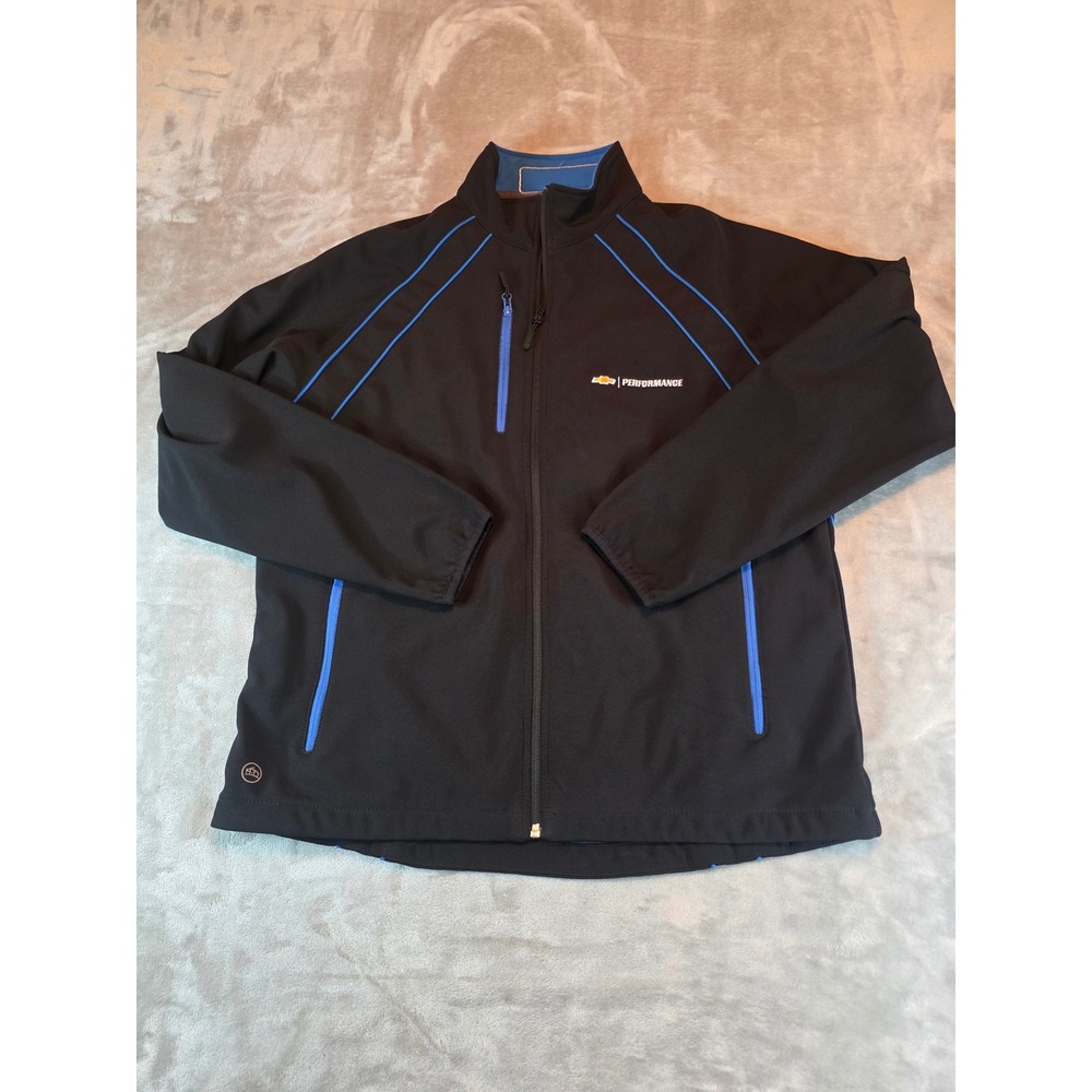 Stormtech Softshell Jacket Mens Large Black Chevrolet Performance Racing Coat